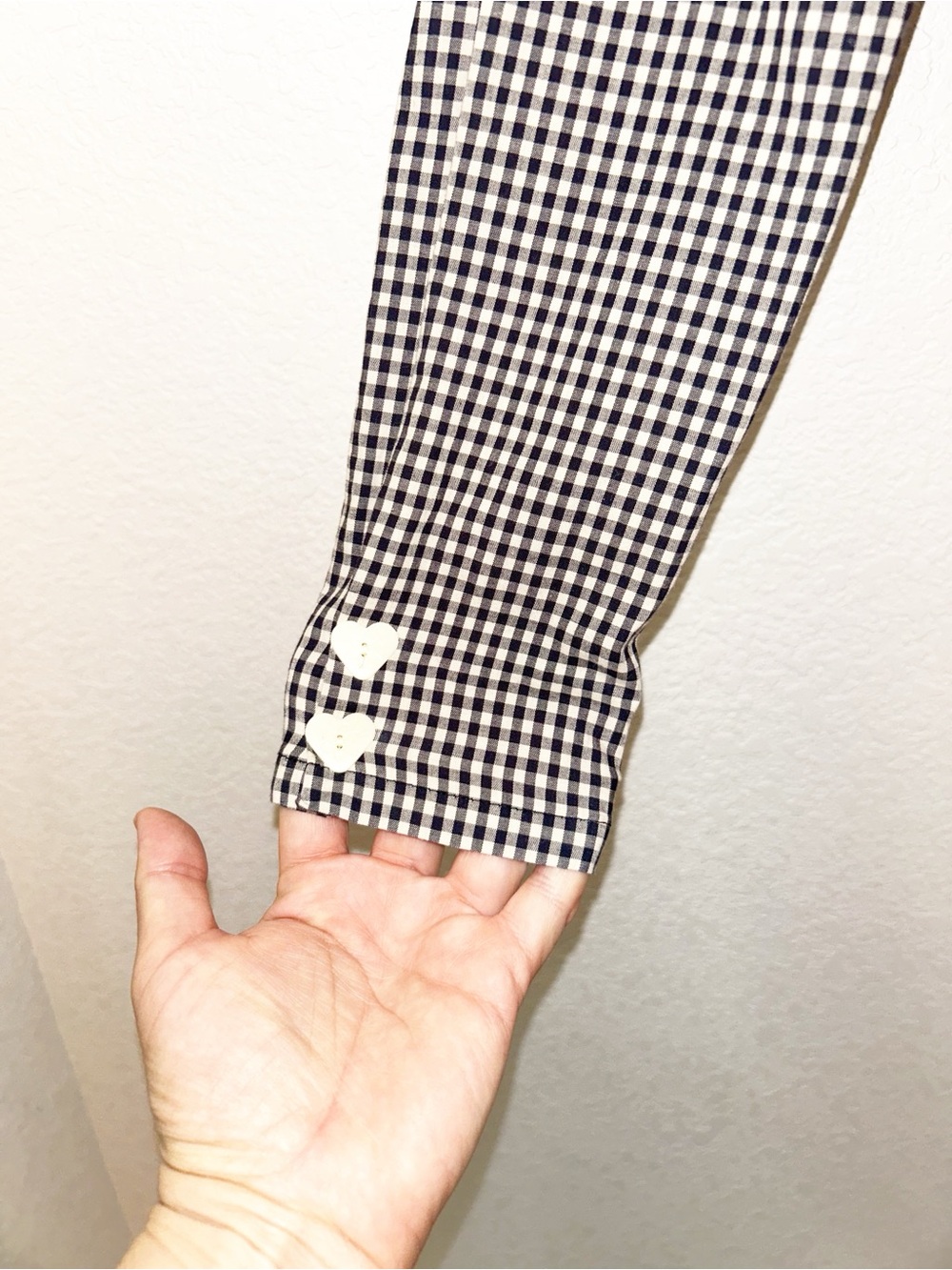 LISA SAYS GAH The Maddie Puff LongSleeve Gingham SquareNeck Blouse Cotton SZ: XS - Picture 7 of 13